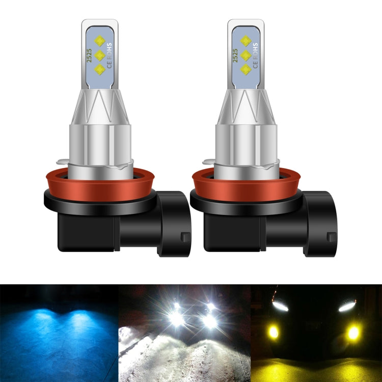 1 Pair H8 DC 12V-24V 12W 1800LM Car LED Fog Light(White Light)