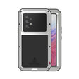 For Samsung Galaxy A53 LOVE MEI Metal Shockproof Waterproof Dustproof Protective Phone Case with Glass(Silver) - Galaxy Phone Cases by LOVE MEI | Online Shopping South Africa | PMC TechLife | Buy Now Pay Later Mobicred