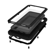 For Samsung Galaxy S22+ LOVE MEI Metal Shockproof Water-resistant Dustproof Protective Phone Case with Glass(Yellow)