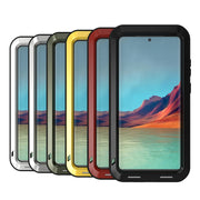 For Samsung Galaxy S22 Ultra 5G LOVE MEI Metal Shockproof Water-resistant Dustproof Protective Phone Case(Silver)