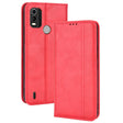 For Nokia C21 Plus Magnetic Buckle Retro Crazy Horse Leather Phone Case(Red) - Nokia Cases by PMC TechLife | Online Shopping South Africa | PMC TechLife