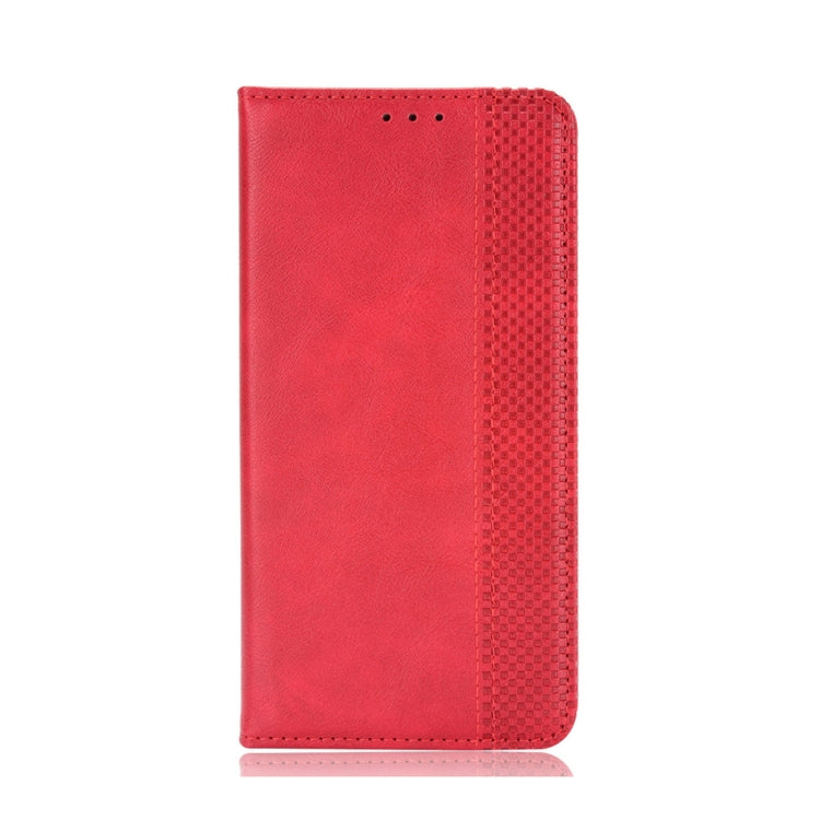For Nokia C21 Plus Magnetic Buckle Retro Crazy Horse Leather Phone Case(Red)