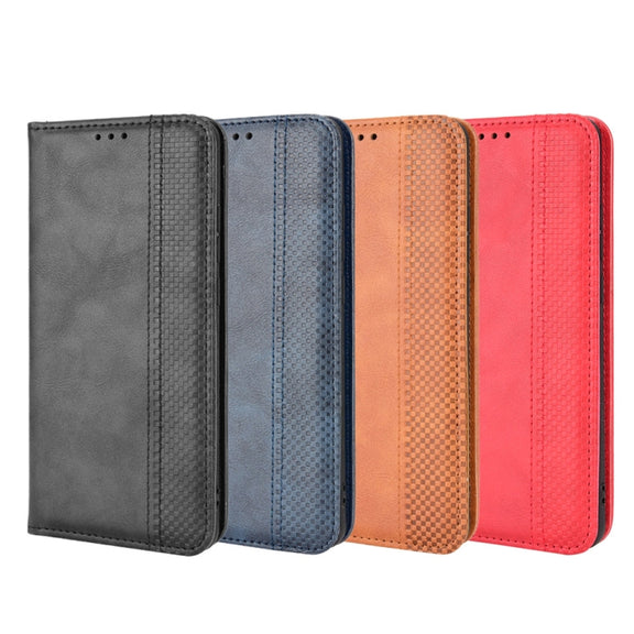 For Nokia C21 Plus Magnetic Buckle Retro Crazy Horse Leather Phone Case(Red)