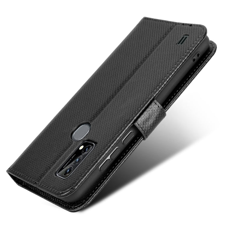 For Blackview A50 Diamond Texture Leather Phone Case(Black)