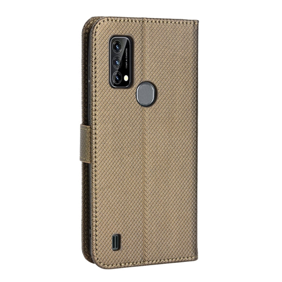 For Blackview A50 Diamond Texture Leather Phone Case(Brown)