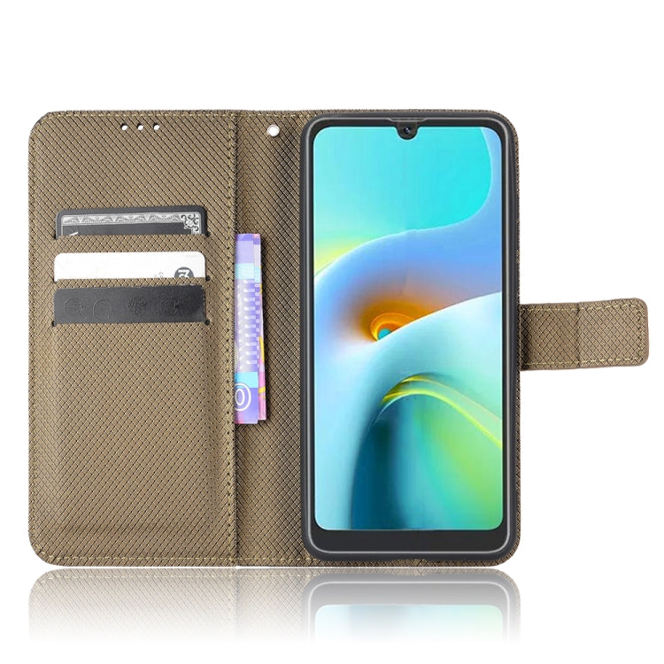 For Blackview A50 Diamond Texture Leather Phone Case(Brown)