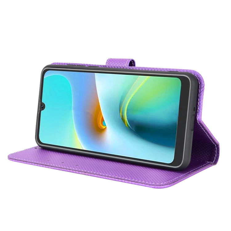 For Blackview A50 Diamond Texture Leather Phone Case(Purple)
