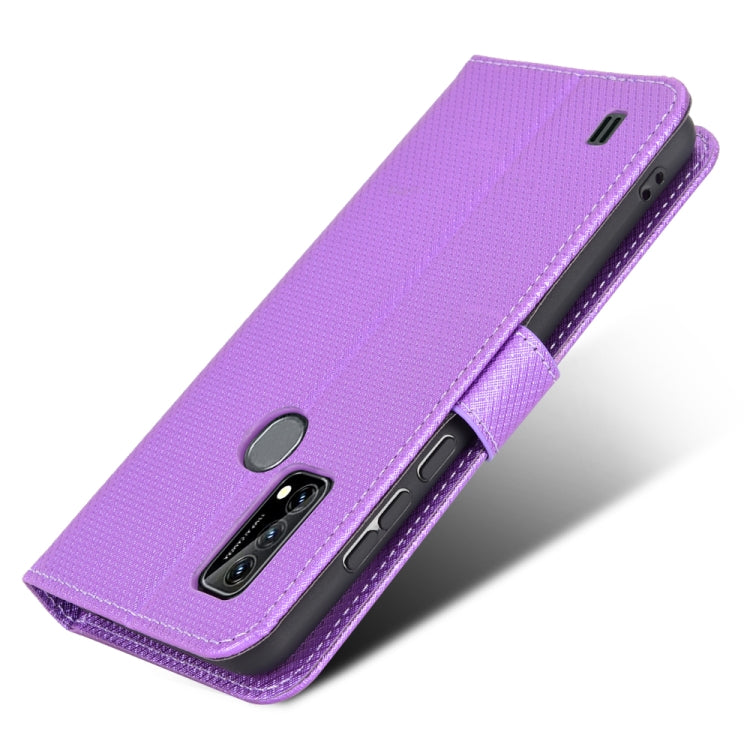 For Blackview A50 Diamond Texture Leather Phone Case(Purple)