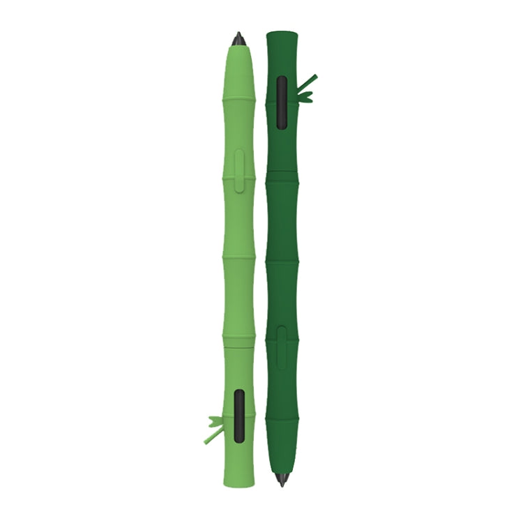 For Samsung Galaxy Tab S6 Lite LOVE MEI Bamboo Liquid Silicone Gel Stylus Pen Protective Case(Light Green)