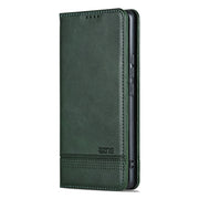 For vivo X100 AZNS Magnetic Calf Texture Leather Phone Case(Dark Green)