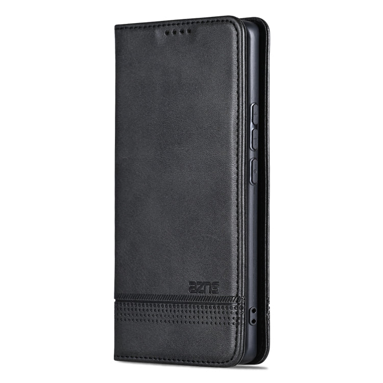 For vivo X100 AZNS Magnetic Calf Texture Leather Phone Case(Black)