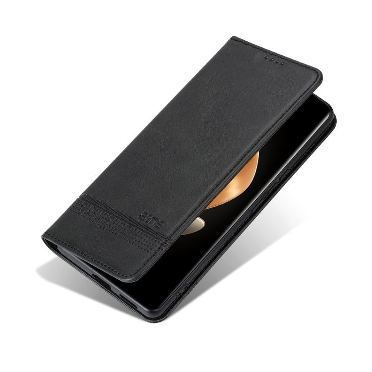 For vivo X100 Ultra AZNS Magnetic Calf Texture Leather Phone Case(Black)