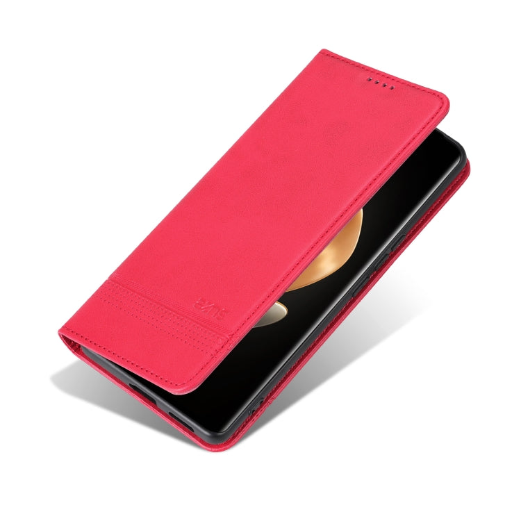 For vivo X100 Ultra AZNS Magnetic Calf Texture Leather Phone Case(Red)