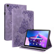 For Lenovo Tab M10 10.1 3rd Gen Butterfly Flower Embossed Leather Tablet Case(Purple) - Lenovo by PMC TechLife | Online Shopping South Africa | PMC TechLife | Buy Now Pay Later Mobicred