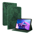 For Lenovo Tab M10 10.1 3rd Gen Butterfly Flower Embossed Leather Tablet Case(Green) - Lenovo by PMC TechLife | Online Shopping South Africa | PMC TechLife | Buy Now Pay Later Mobicred