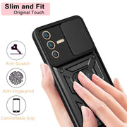 For vivo V23 5G / S12 Sliding Camera Cover Design TPU+PC Phone Case(Red)