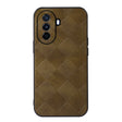For Huawei Enjoy 50 China/nova Y70 4G Global/nova Y70 Plus Weave Plaid PU Phone Case(Green) - Huawei Cases by PMC TechLife | Online Shopping South Africa | PMC TechLife