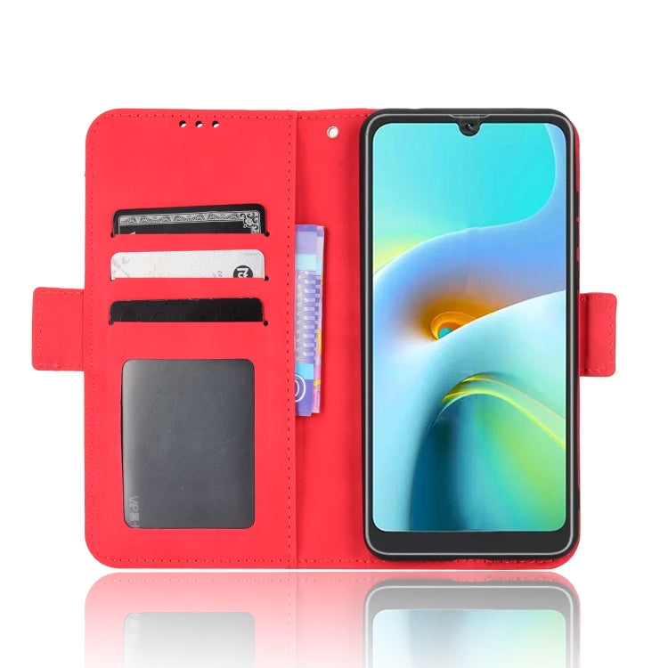 For Blackview A50 Skin Feel Calf Pattern Leather Phone Case(Red)
