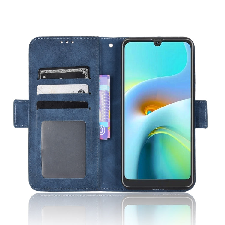 For Blackview A50 Skin Feel Calf Pattern Leather Phone Case(Blue)