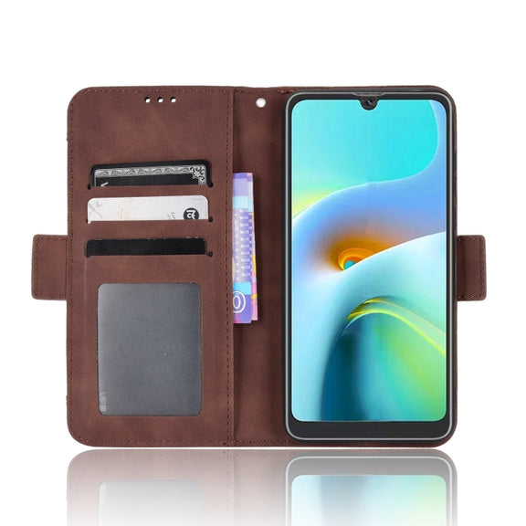 For Blackview A50 Skin Feel Calf Pattern Leather Phone Case(Brown)
