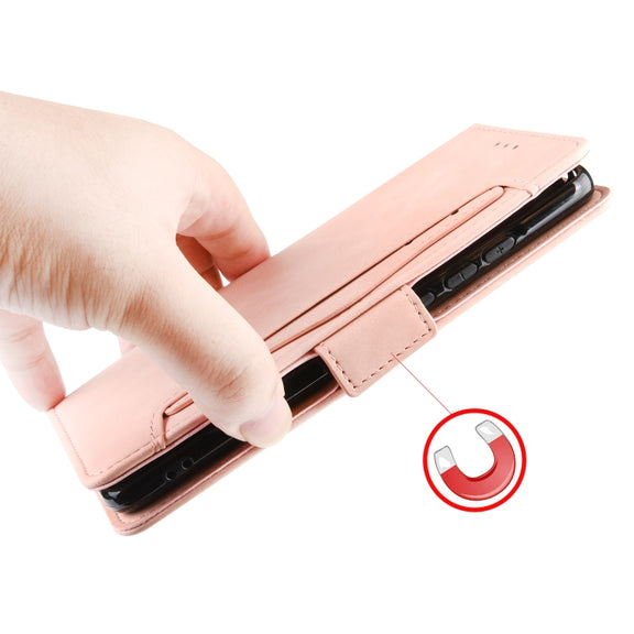 For Blackview A50 Skin Feel Calf Pattern Leather Phone Case(Pink)