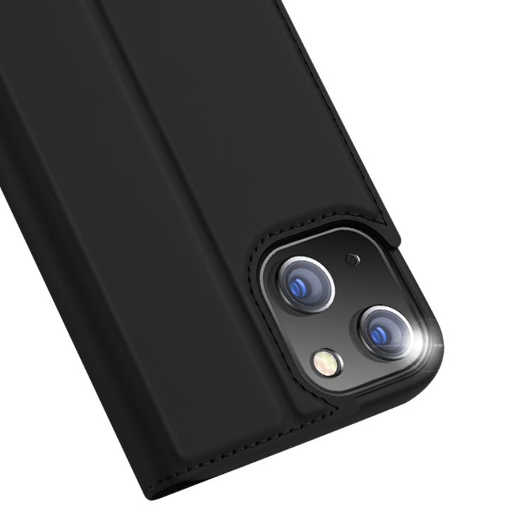 For iPhone 14/13 DUX DUCIS Skin Pro Series Shockproof Horizontal Flip Leather Phone Case (Black)