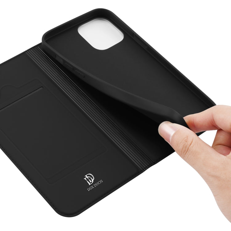 For iPhone 14/13 DUX DUCIS Skin Pro Series Shockproof Horizontal Flip Leather Phone Case (Black)