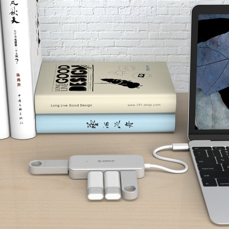 ORICO TC4U-U3 Type-C to USB 3.0 4-Port USB 3.0 Expansion HUB(Silver)