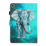 For Lenovo Tab M10 Plus 10.6 3rd Gen 2022 Coloured Drawing Smart Leather Tablet Case(Elephant)