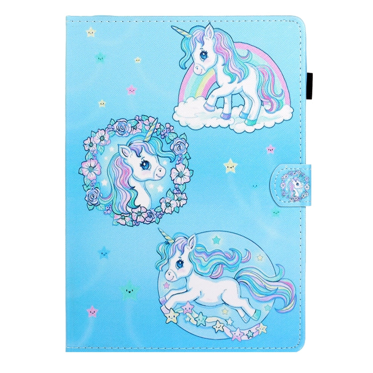For Lenovo Tab M10 Plus 10.6 3rd Gen 2022 Coloured Drawing Smart Leather Tablet Case(Unicorn)