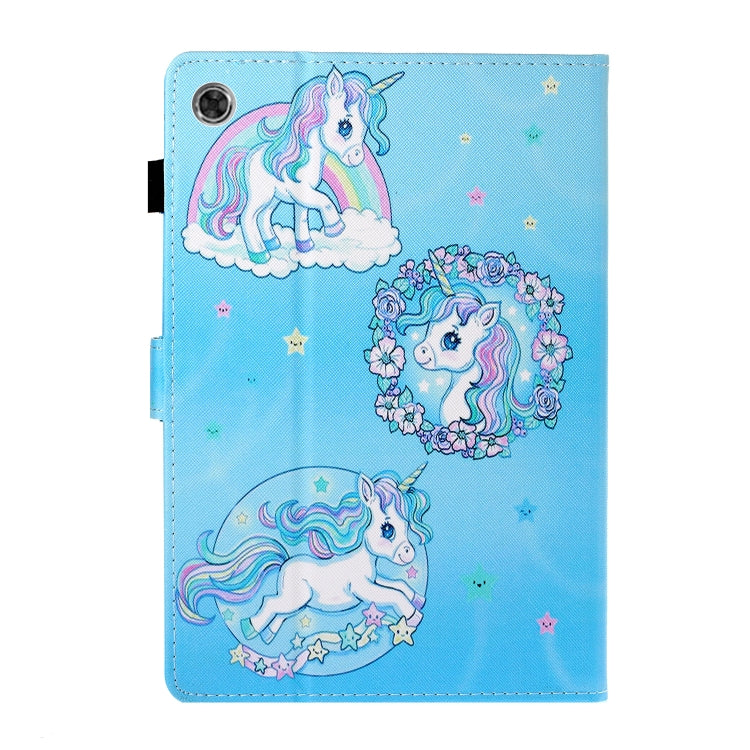 For Lenovo Tab M10 Plus 10.6 3rd Gen 2022 Coloured Drawing Smart Leather Tablet Case(Unicorn)
