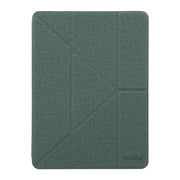 Mutural King Kong Series Deformation Holder Leather Tablet Case For iPad 9.7 2018 / 2017(Green)
