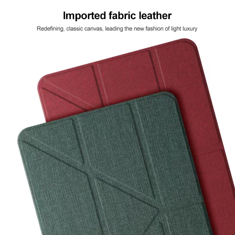 Mutural King Kong Series Deformation Holder Leather Tablet Case For iPad 9.7 2018 / 2017(Red)