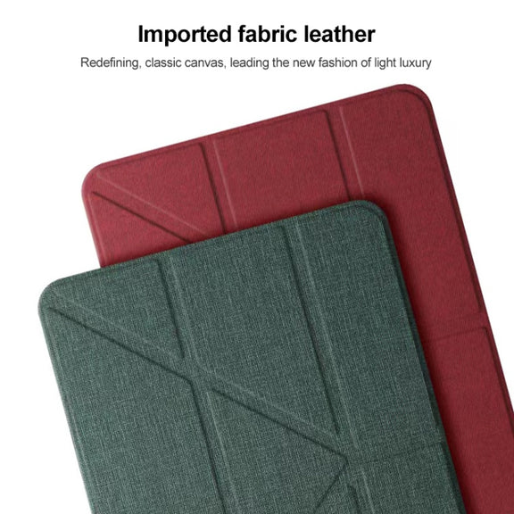 Mutural King Kong Series Deformation Holder Leather Tablet Case For iPad 9.7 2018 / 2017(Red)