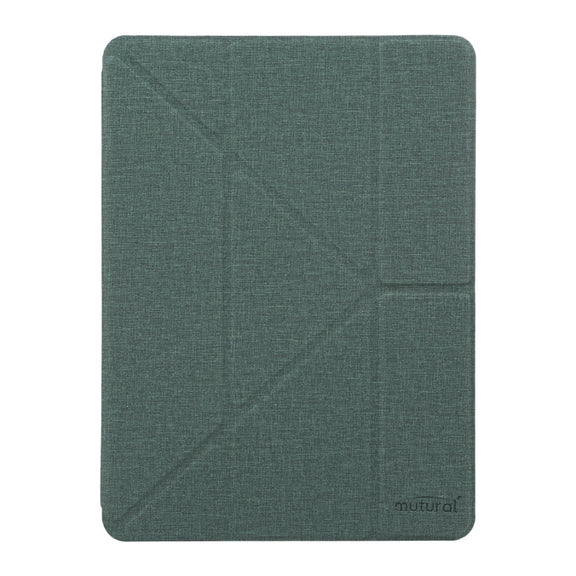 Mutural King Kong Series Deformation Holder Leather Tablet Case For iPad Pro 10.5 2019 / 2017(Green)