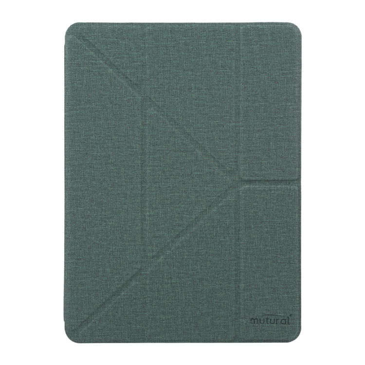 Mutural King Kong Series Deformation Holder Leather Tablet Case For iPad Pro 10.5 2019 / 2017(Green)