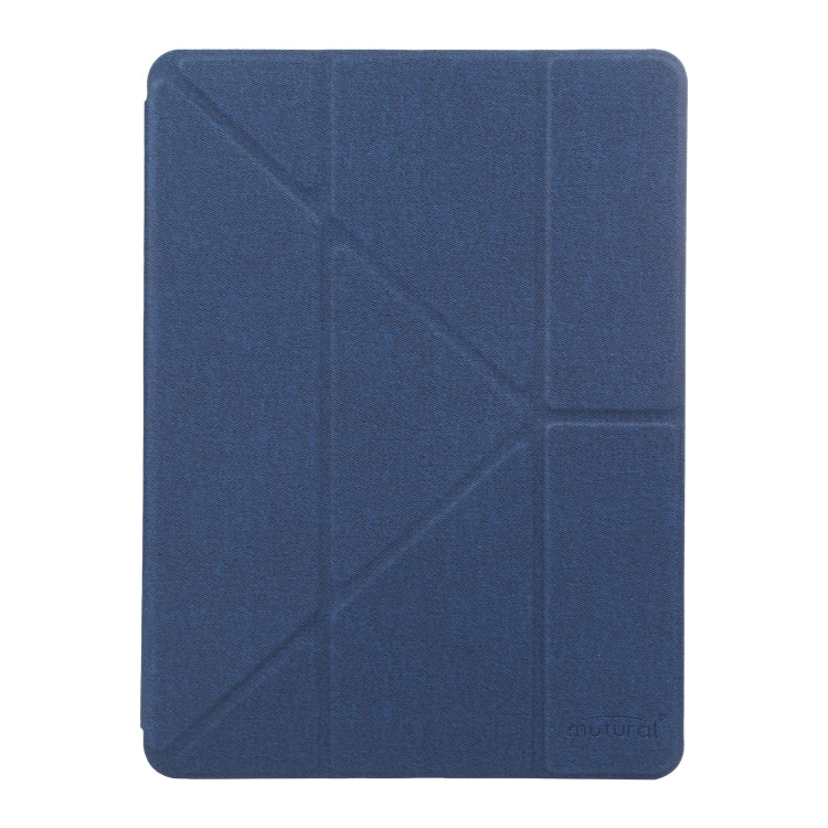 Mutural King Kong Series Deformation Holder Leather Tablet Case For iPad Pro 10.5 2019 / 2017(Blue)