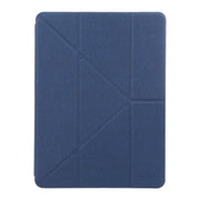 Mutural King Kong Series Deformation Holder Leather Tablet Case For iPad Pro 10.5 2019 / 2017(Blue)