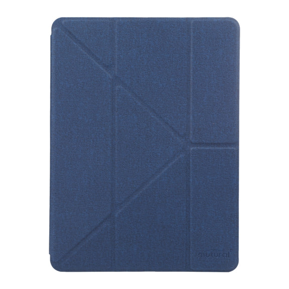 Mutural King Kong Series Deformation Holder Leather Tablet Case For iPad Pro 10.5 2019 / 2017(Blue)