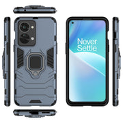 For OnePlus Nord 2T 5G Magnetic Ring Holder PC + TPU Phone Case(Navy Blue)
