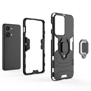For OnePlus Nord 2T 5G Magnetic Ring Holder PC + TPU Phone Case(Navy Blue)