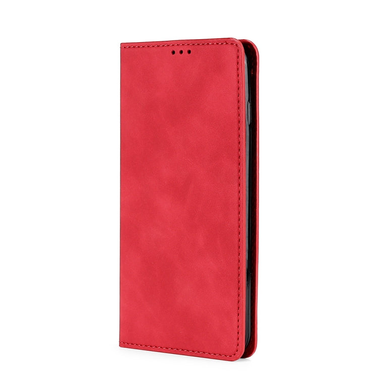 For DOOGEE X96 Pro Skin Feel Magnetic Horizontal Flip Leather Phone Case(Red)