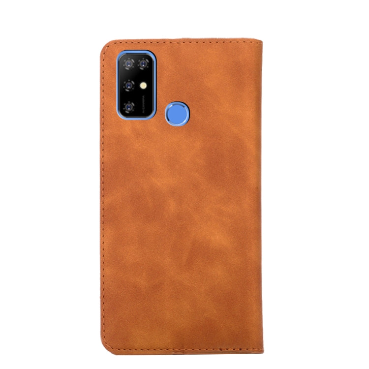 For DOOGEE X96 Pro Skin Feel Magnetic Horizontal Flip Leather Phone Case(Light Brown)