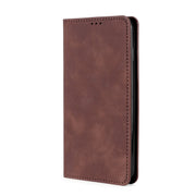 For DOOGEE X96 Pro Skin Feel Magnetic Horizontal Flip Leather Phone Case(Dark Brown)
