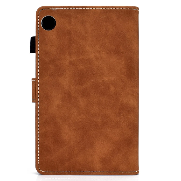For Lenovo Tab M10 Plus 10.6 3rd Gen 2022 Stitching Cowhide Texture Smart Leather Tablet Case(Brown)