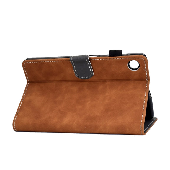 For Lenovo Tab M10 Plus 10.6 3rd Gen 2022 Stitching Cowhide Texture Smart Leather Tablet Case(Brown)