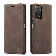 For Xiaomi Redmi Note 11 4G/Note 11S Global CaseMe 013 Multifunctional Horizontal Flip Leather Phone Case(Coffee)