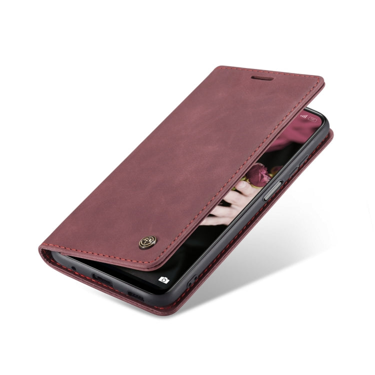 For Xiaomi Redmi Note 11 4G/Note 11S Global CaseMe 013 Multifunctional Horizontal Flip Leather Phone Case(Wine Red)