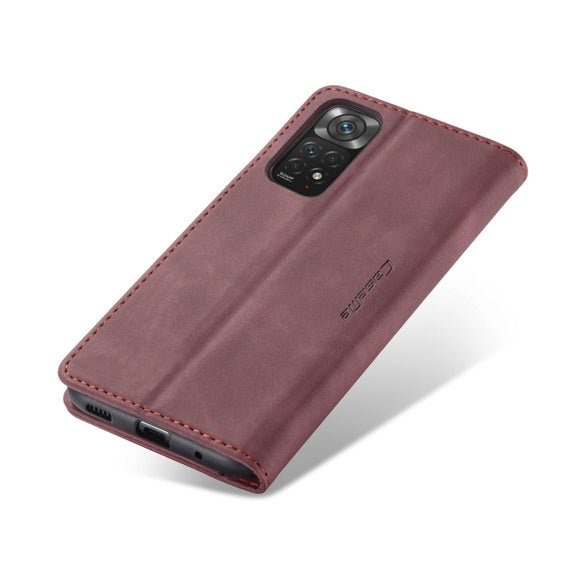 For Xiaomi Redmi Note 11 4G/Note 11S Global CaseMe 013 Multifunctional Horizontal Flip Leather Phone Case(Wine Red)