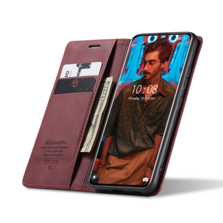 For Xiaomi 12 Pro CaseMe 013 Multifunctional Horizontal Flip Leather Phone Case(Wine Red)